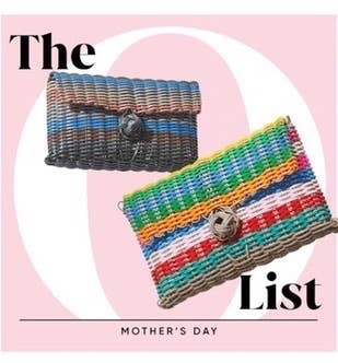 Clutch, Multi-Stripe Dark