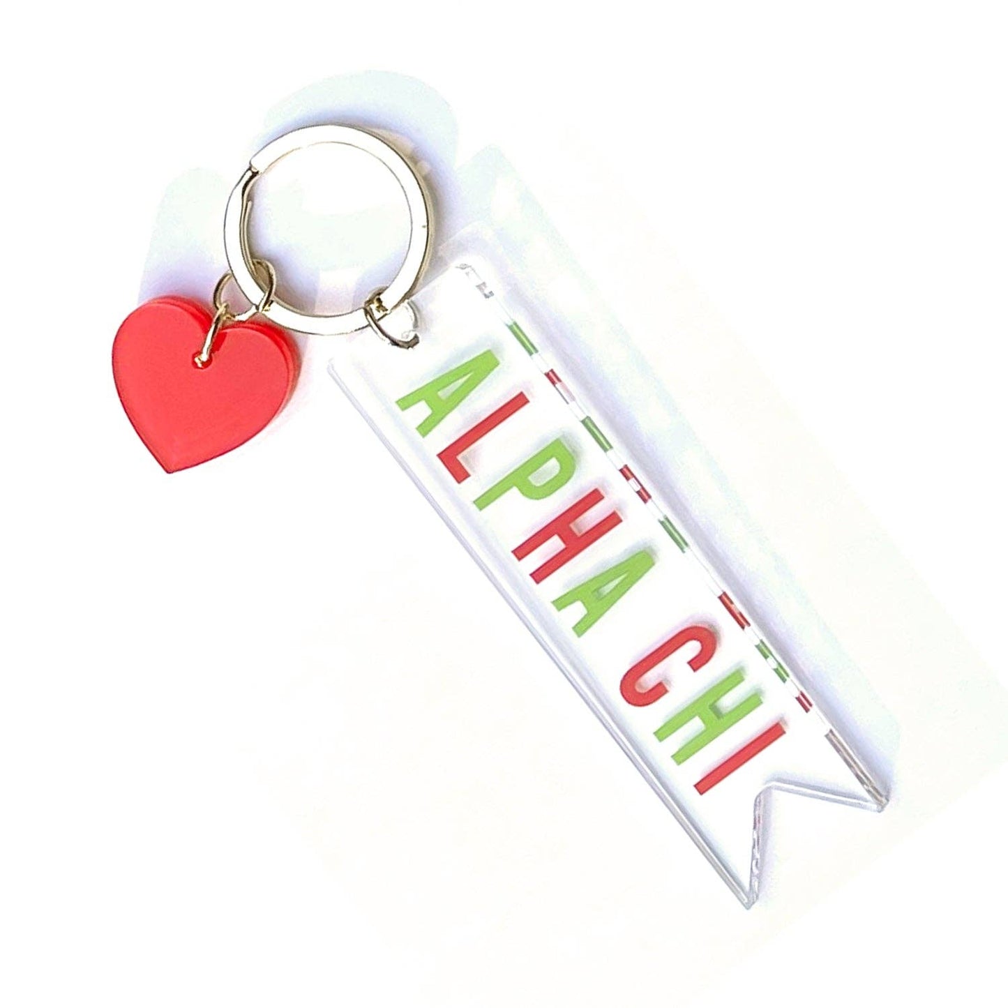Sorority & Greek Acrylic Heart Keychain