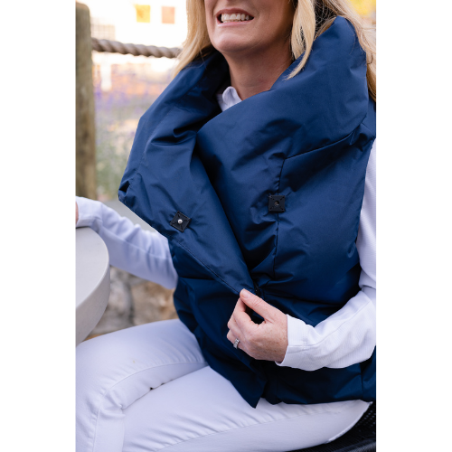 Navy Waterproof Pretty Puffer Vest