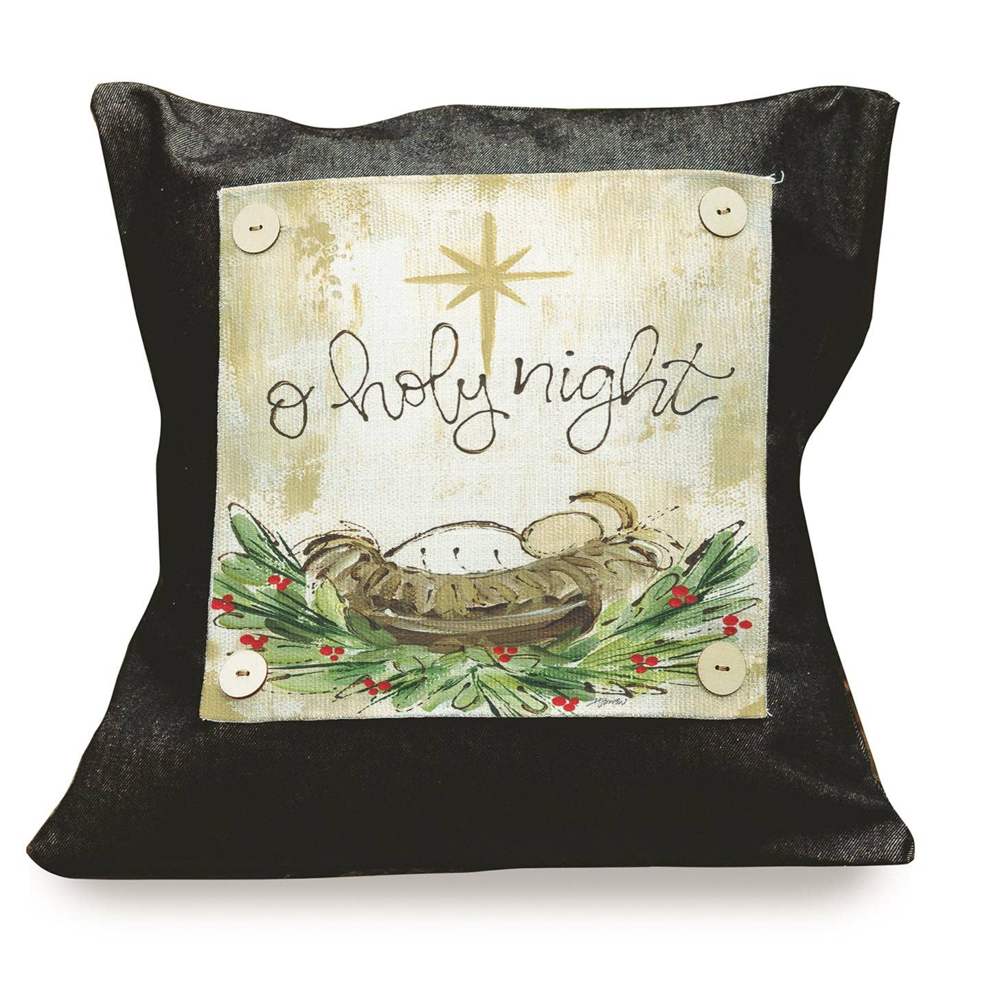 Christmas Nativity "Oh Holy Night" Pillow Swap