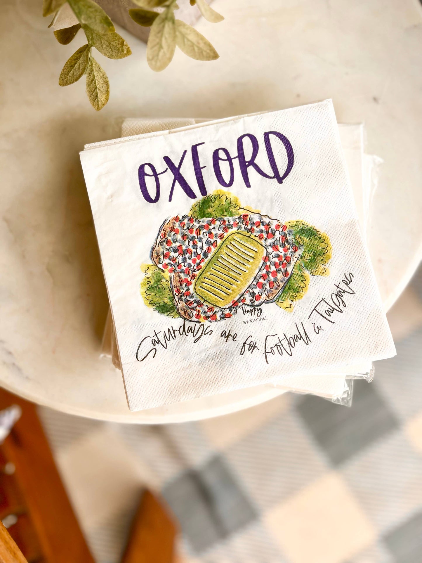 Oxford, MS Tailgate Napkins-Pack of 20-Lunch Size-Full Color