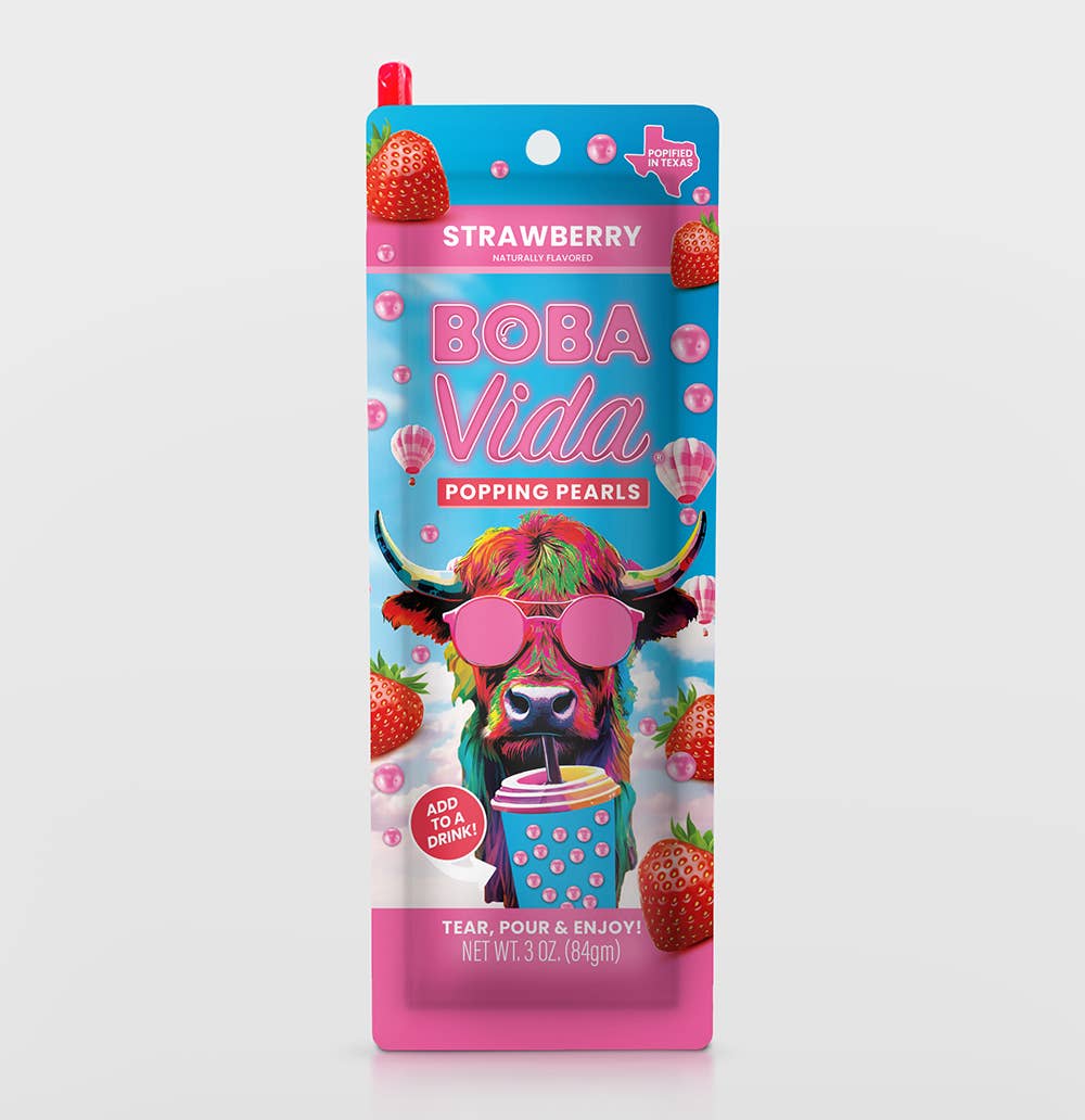 BobaVida Popping Boba -Summer Strawberry, 10ct