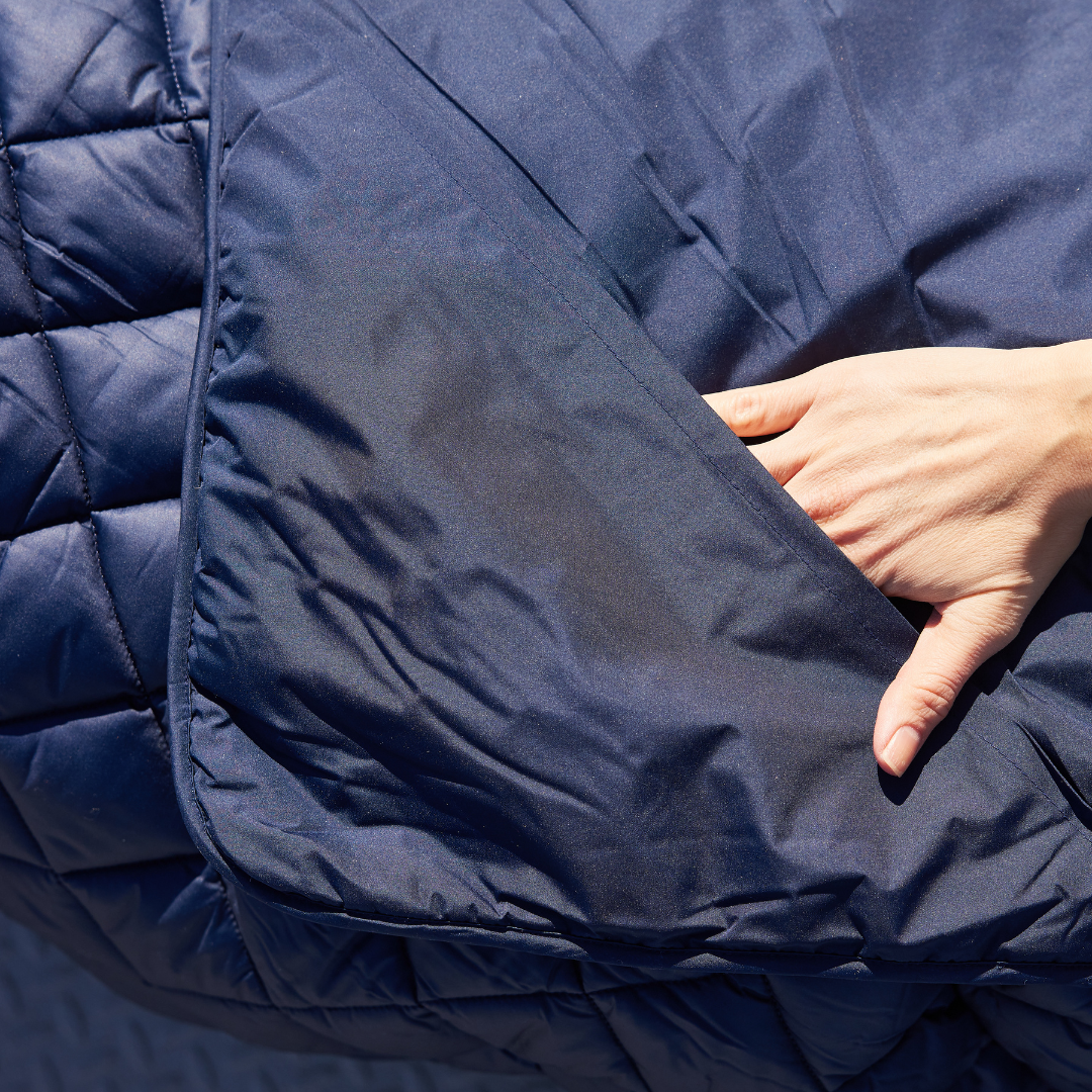 Navy Waterproof Puffer Blanket