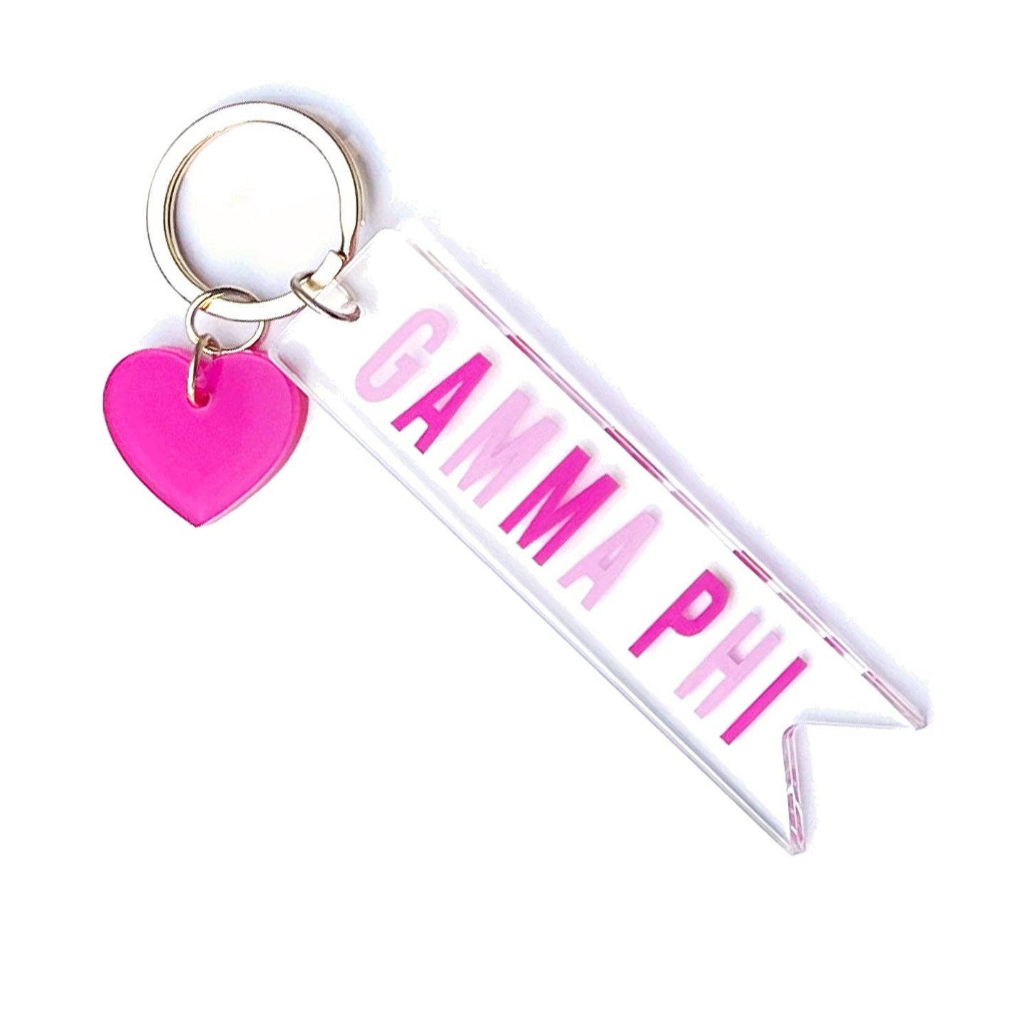 Sorority & Greek Acrylic Heart Keychain