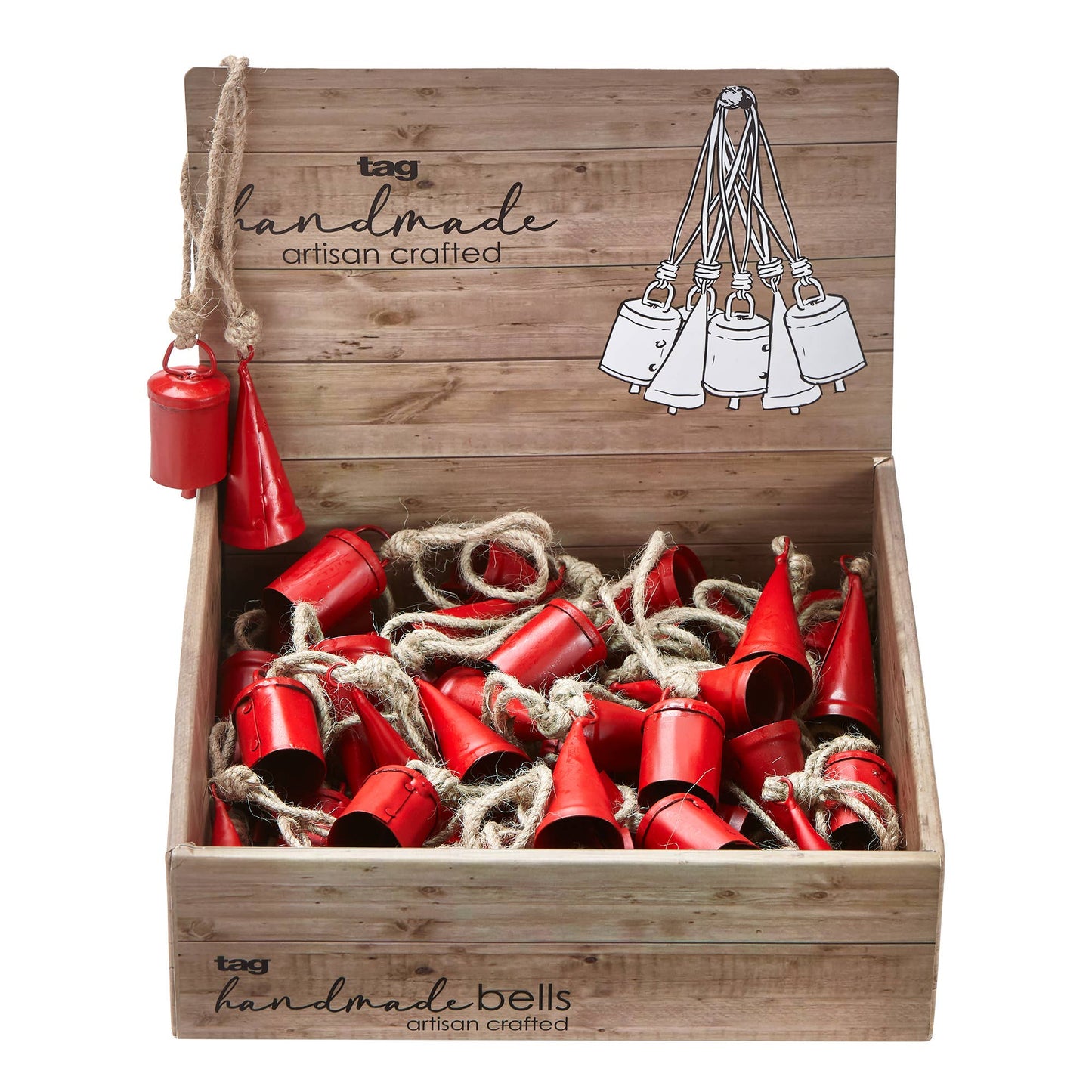 Mini Hanging Bells Assortment of 48 CDU - Red