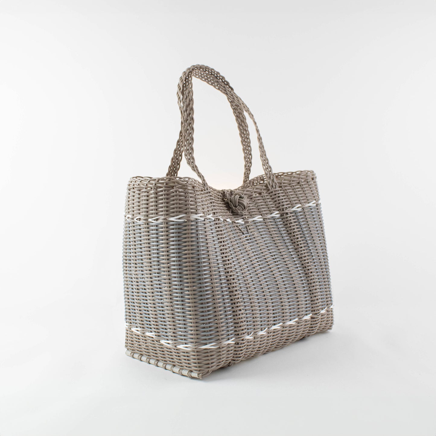 Small, Guadalupe - Putty + Silver Tote