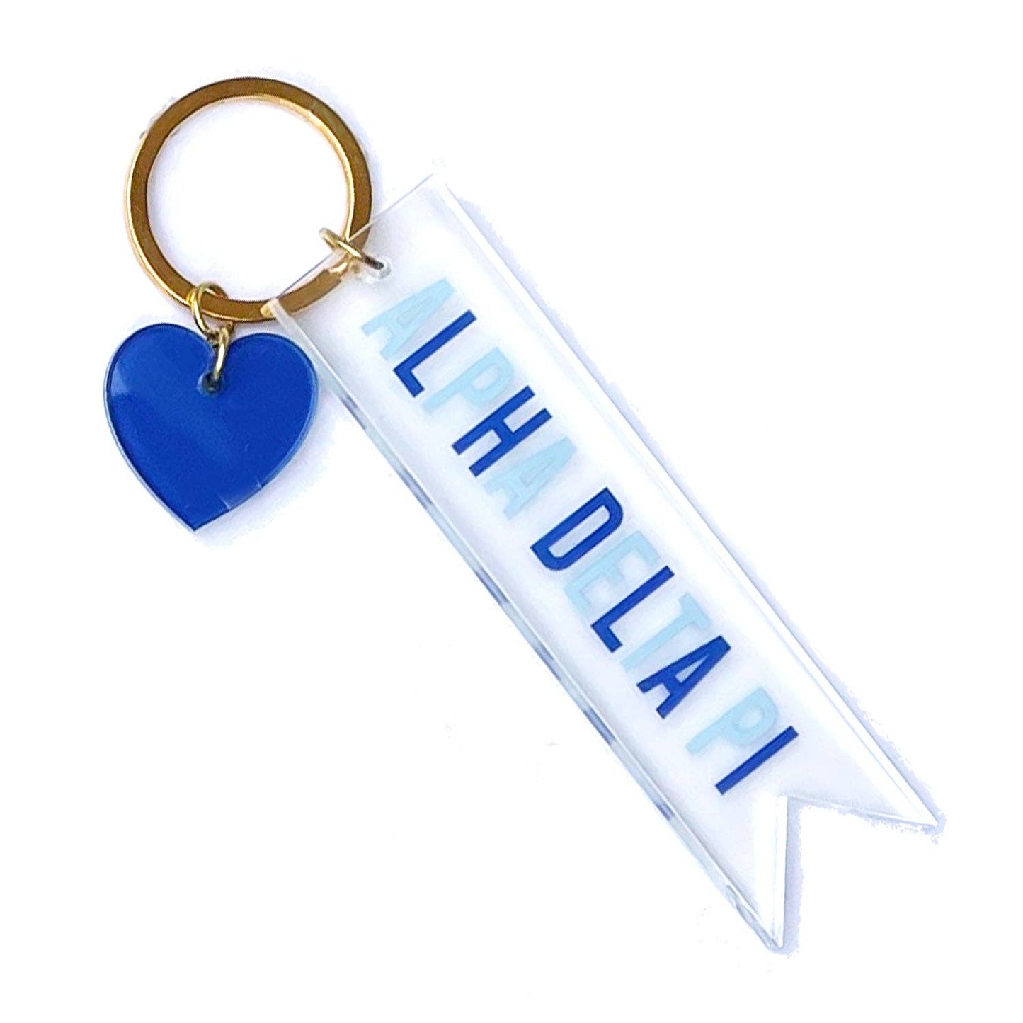 Sorority & Greek Acrylic Heart Keychain
