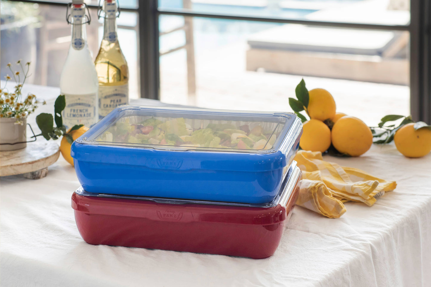 Premium Set - Pan Frame w/ Lid & Gel Pack - Denim Blue