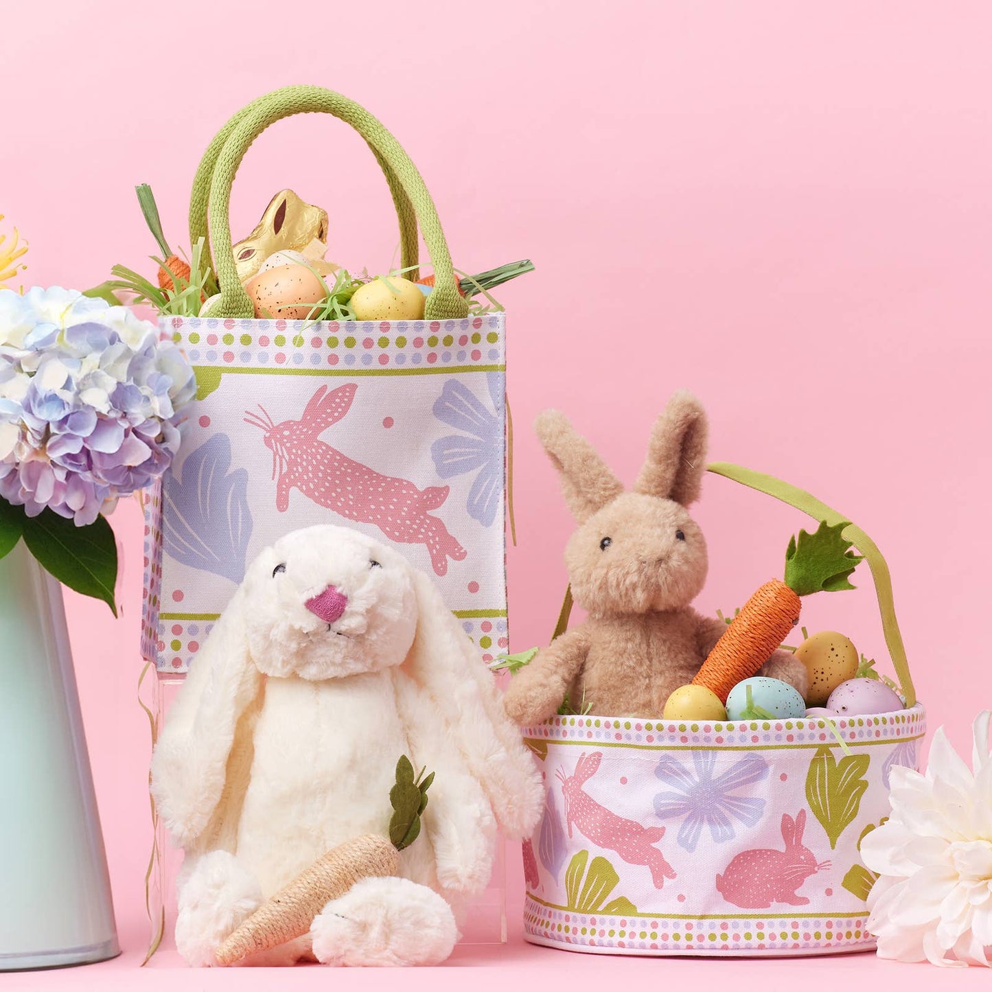 RABBIT RABBIT Canvas Easter Baske (Eco/bluCollection)