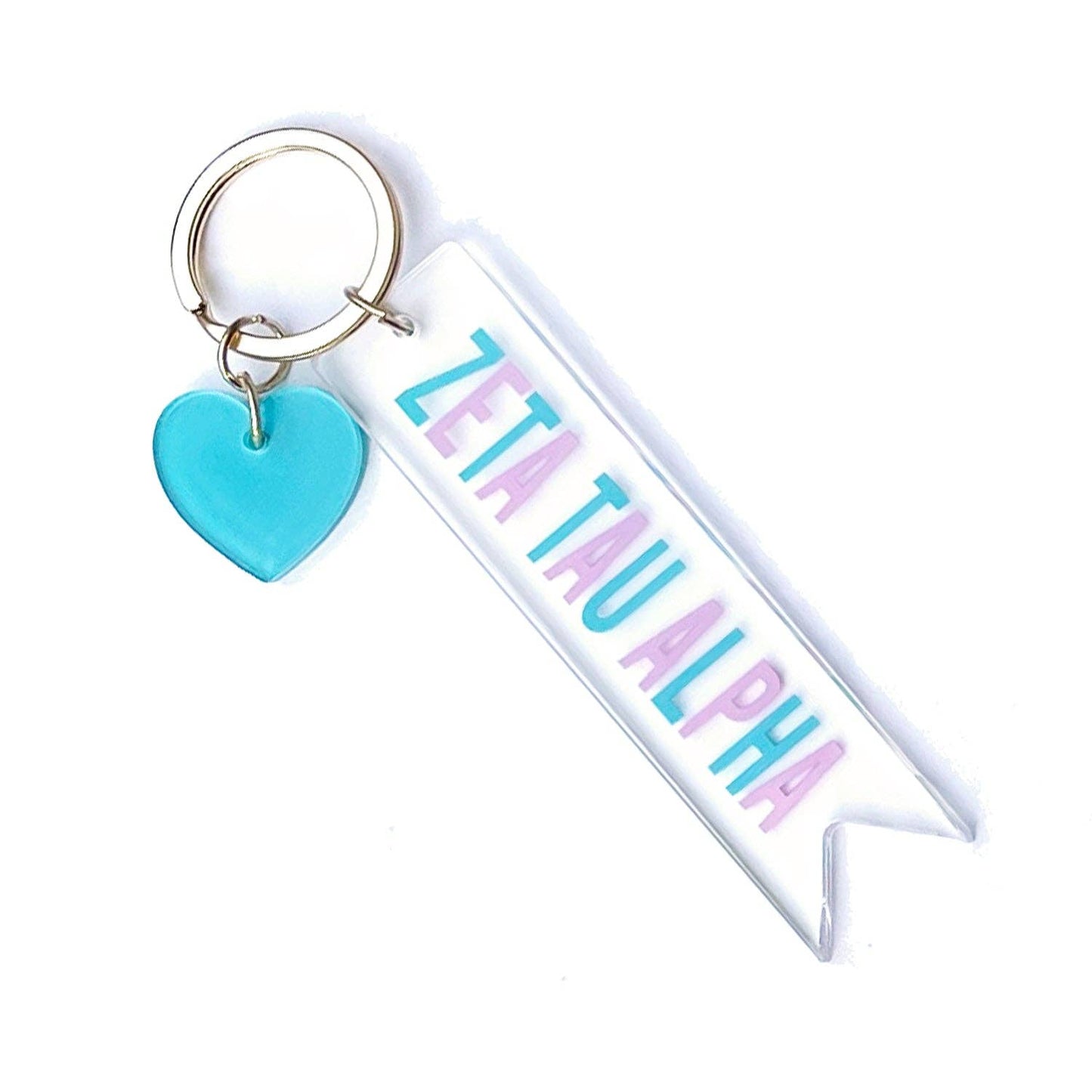 Sorority & Greek Acrylic Heart Keychain