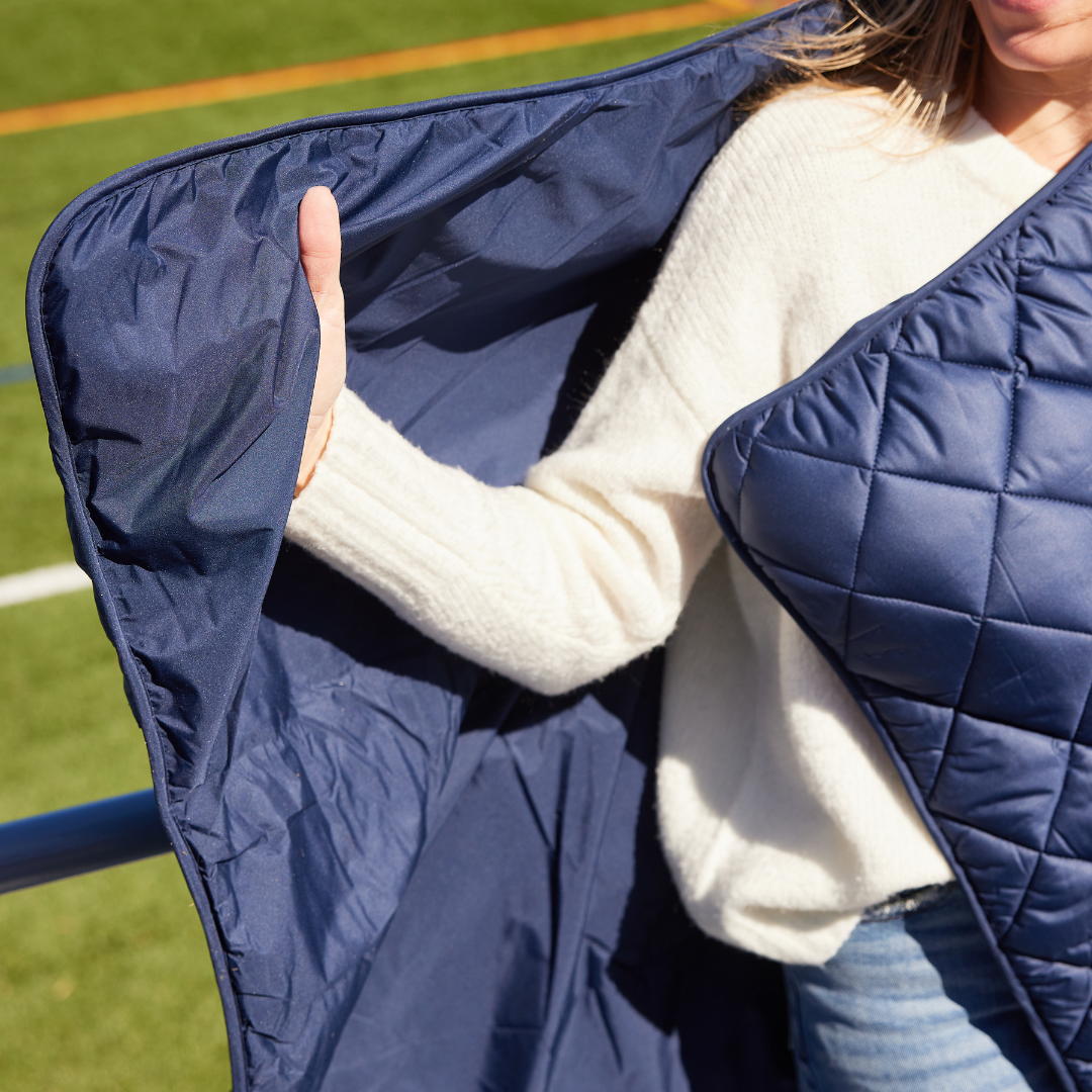 Navy Waterproof Puffer Blanket