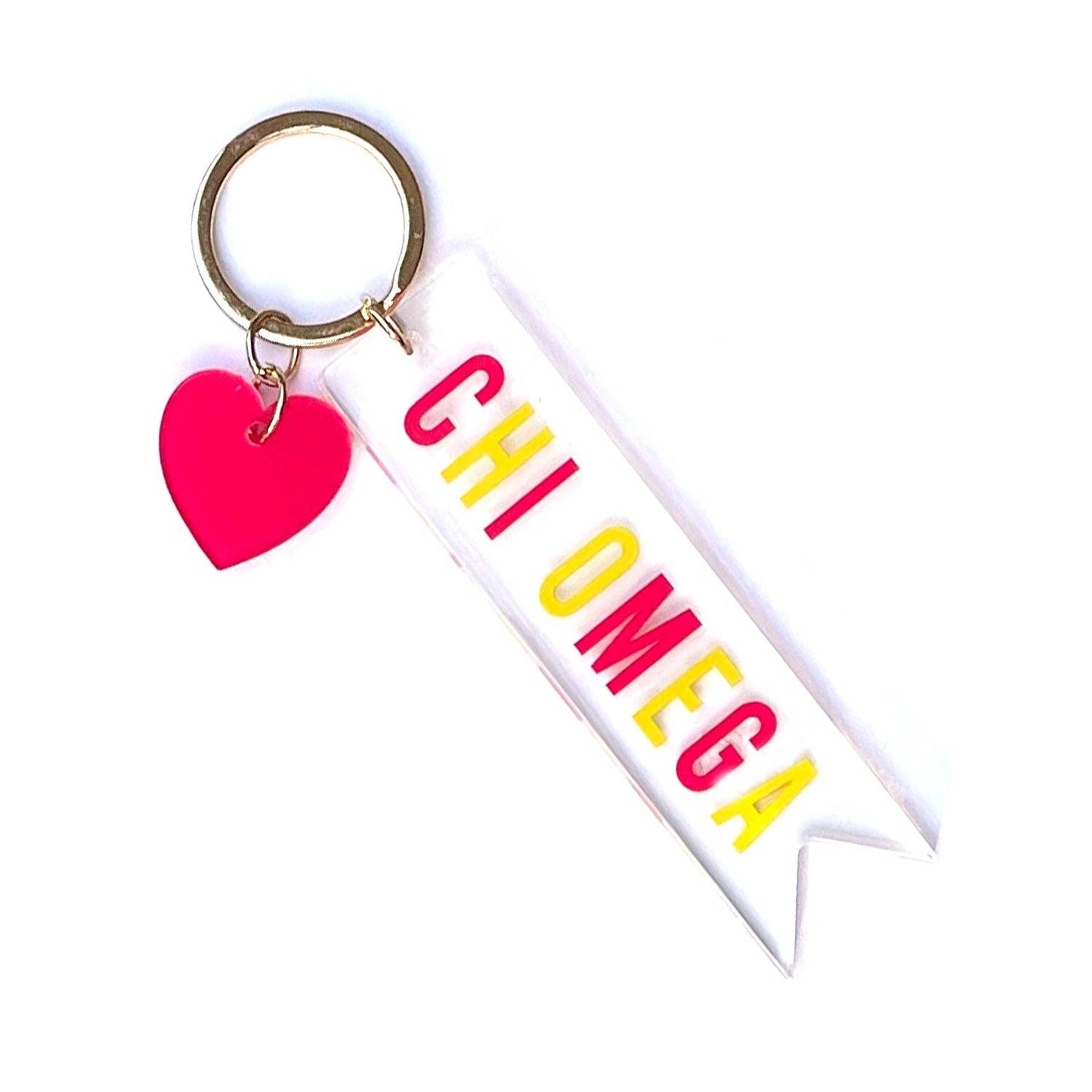 Sorority & Greek Acrylic Heart Keychain