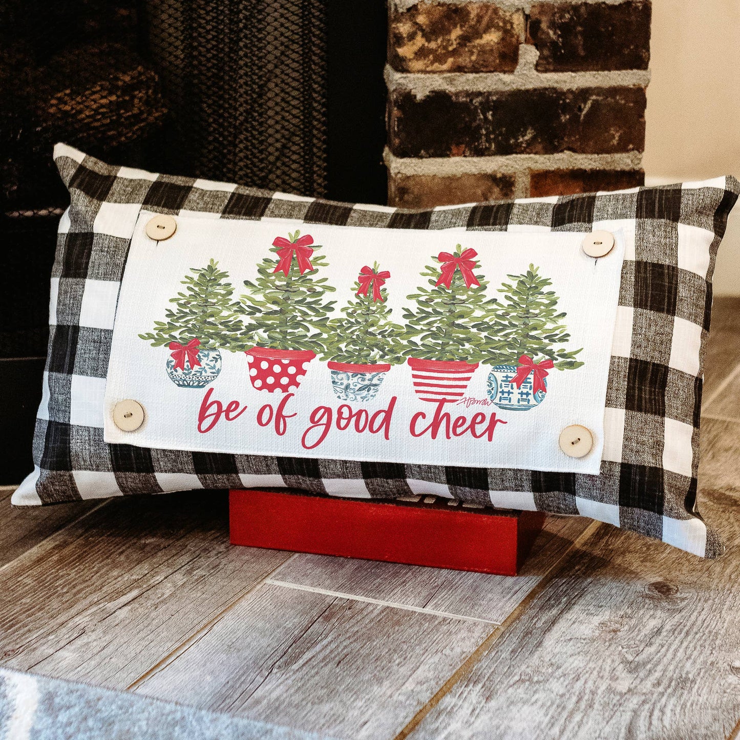 Christmas "Be of Good Cheer" Pillow Swap