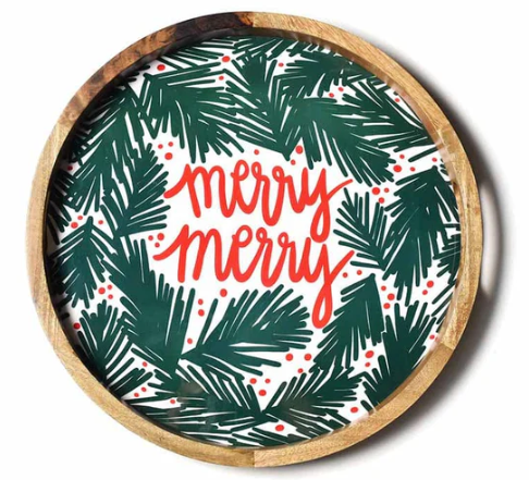 Balsam & Berry Wooden Round Tray