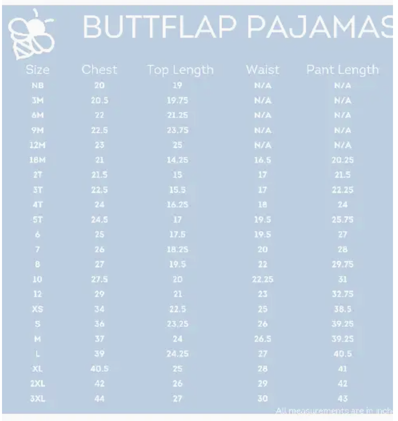 2 Piece Kids Butt-Flap PJ set (no buttons)