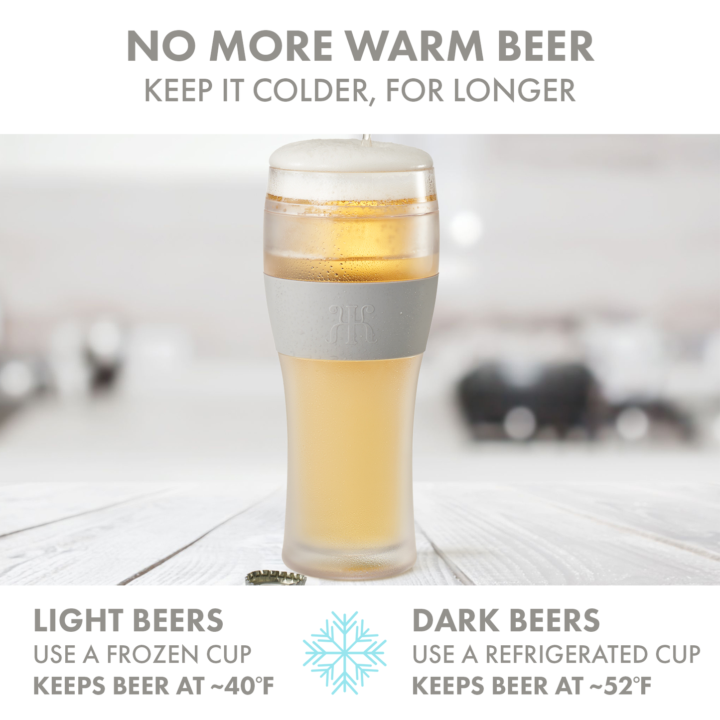Frozen Beer Glasses - Unbreakable Acrylic Frozen Glassware