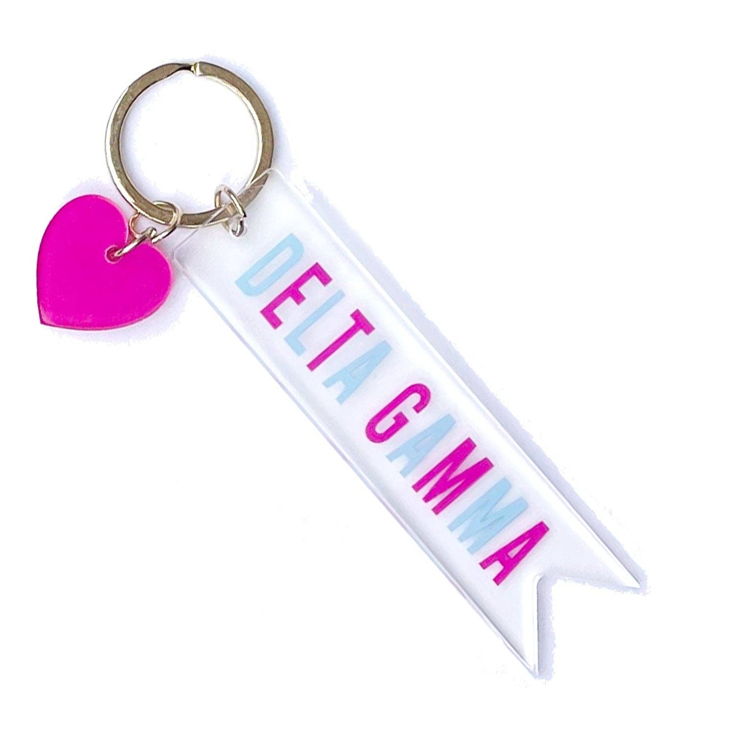 Sorority & Greek Acrylic Heart Keychain