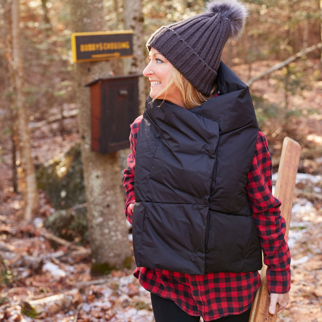 Black Waterproof Pretty Puffer Vest