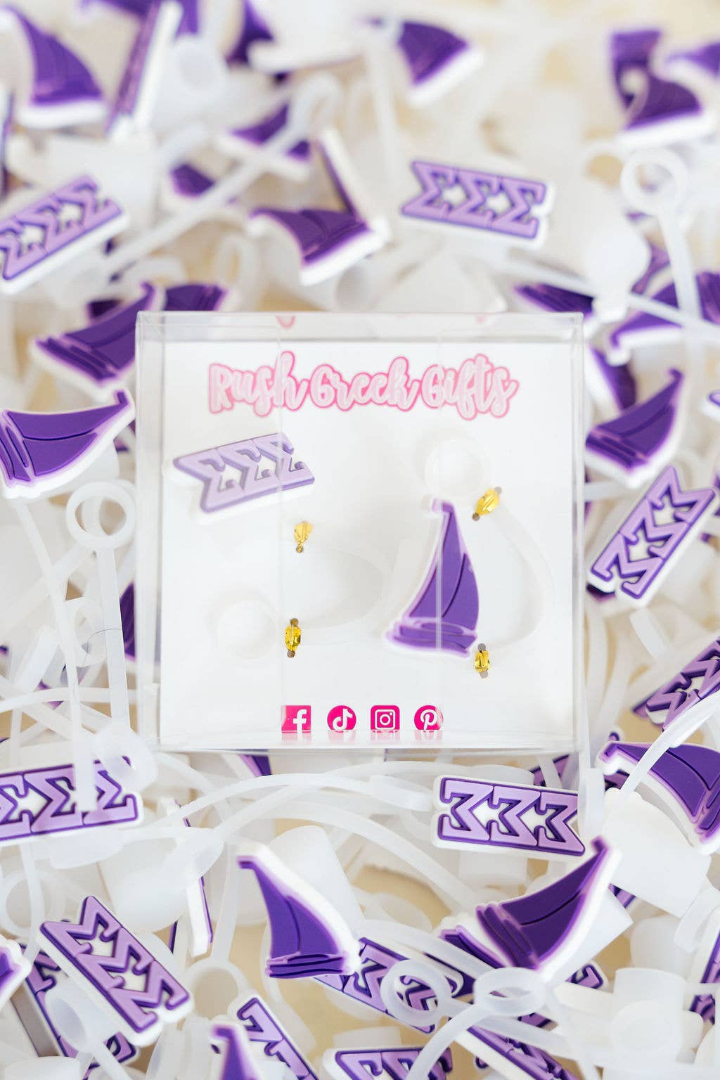 Sorority Straw Toppers