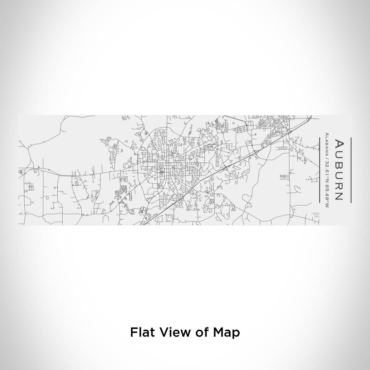 Auburn AL Map Insulated Cup in Matte White