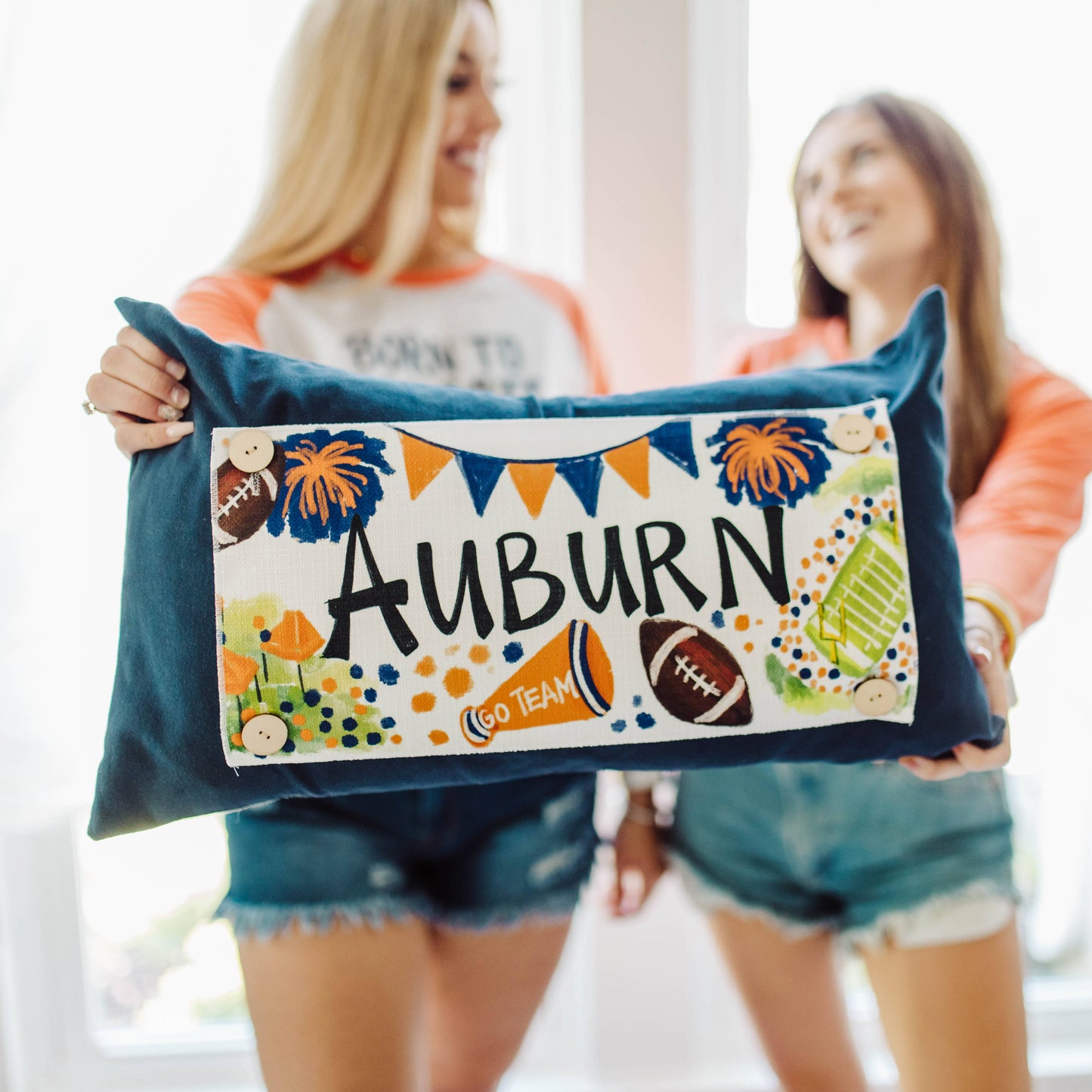 Gameday "Auburn City Cheer" Pillow Swap