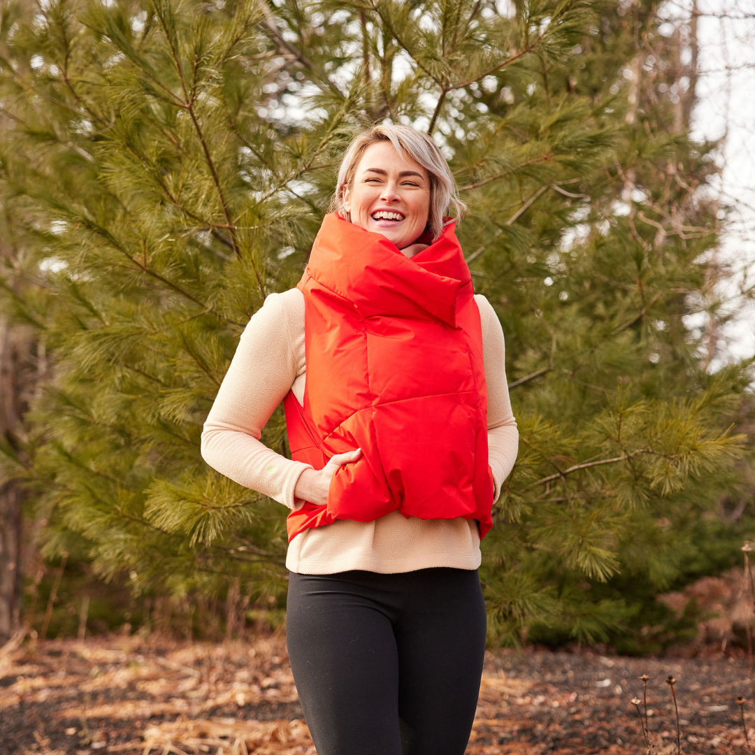 Red Waterproof Pretty Puffer Vest