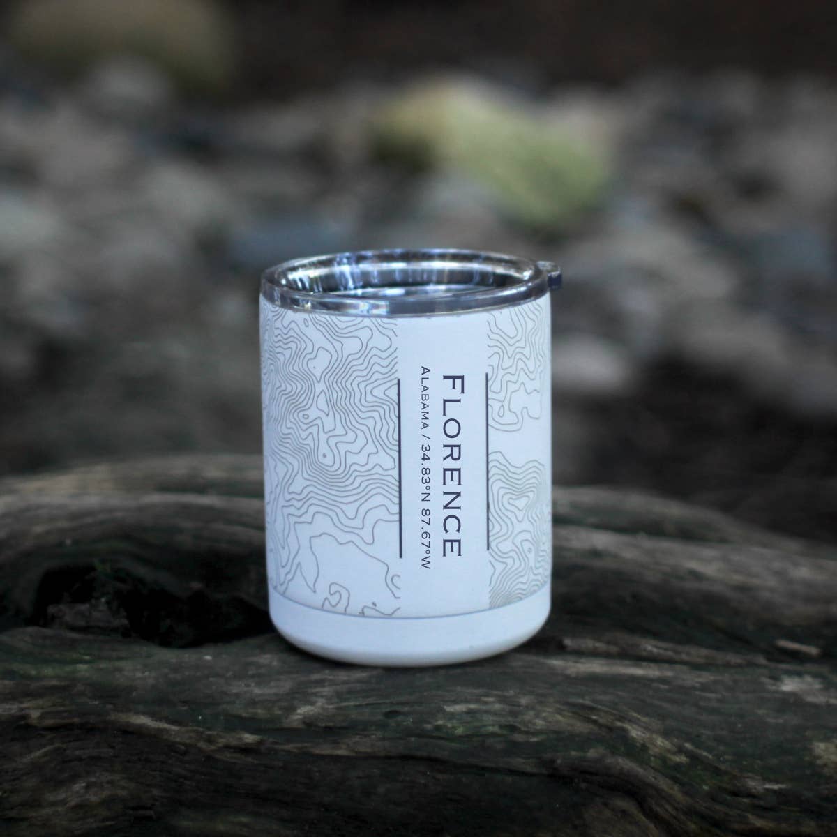 Florence AL Map Insulated Cup in Matte White
