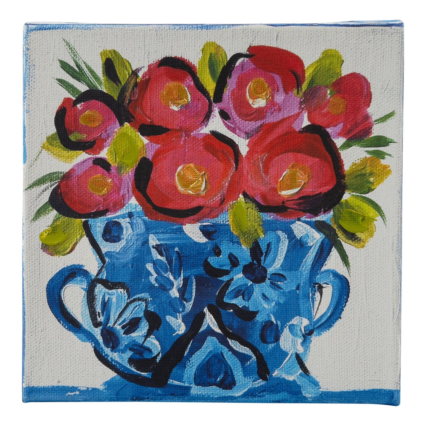 More Poppies Blue & White Canvas