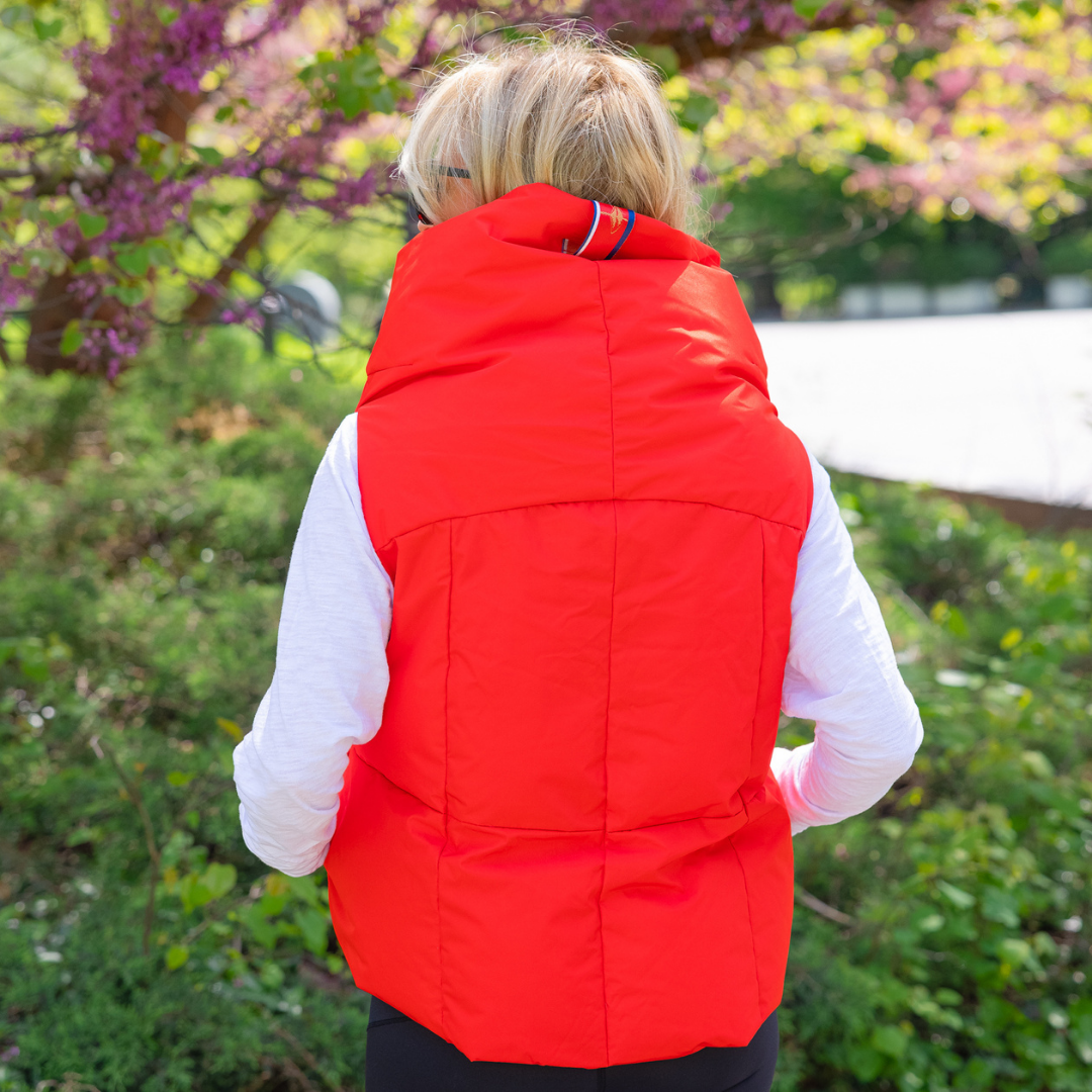 Red Waterproof Pretty Puffer Vest