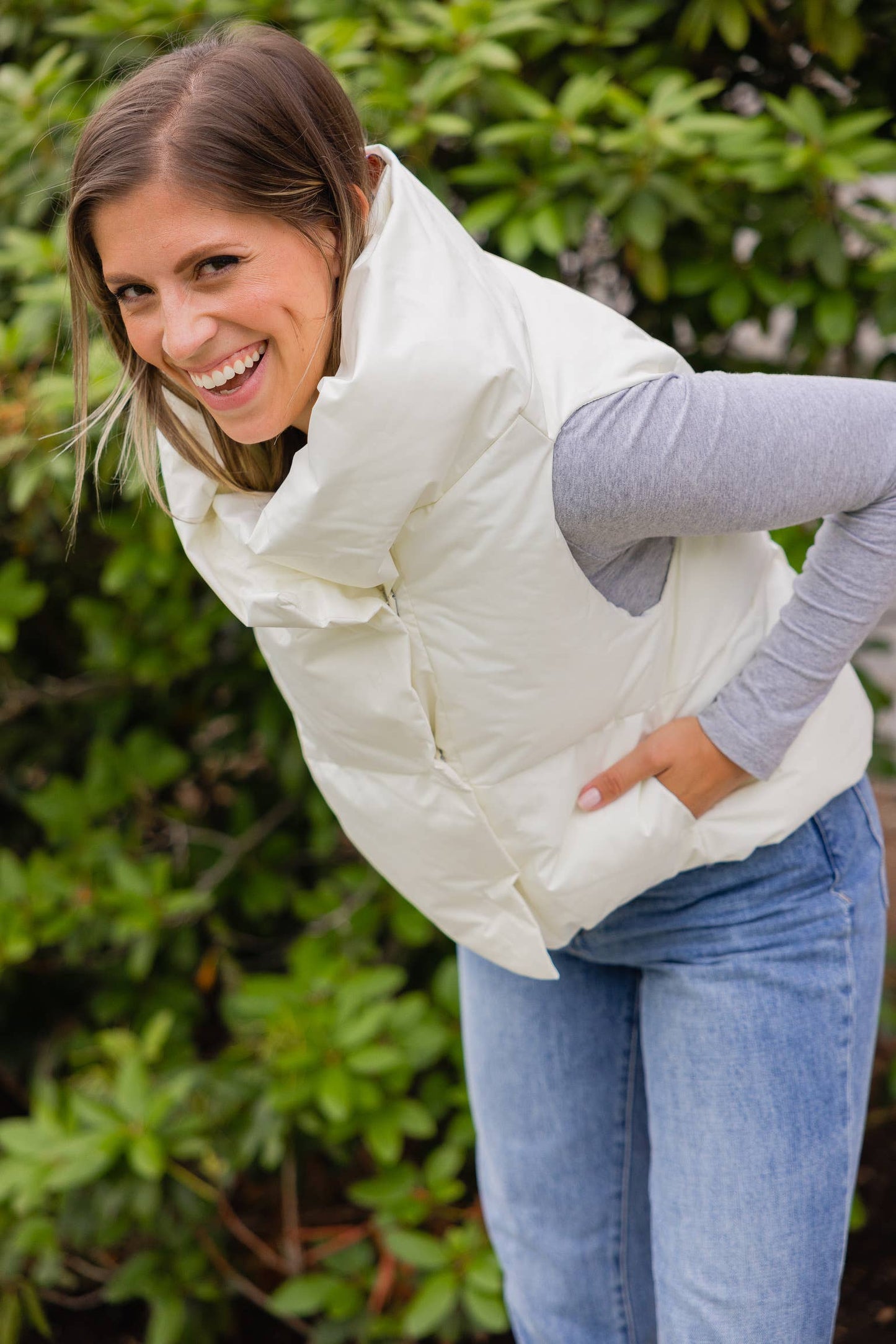 White Waterproof Pretty Puffer Vest