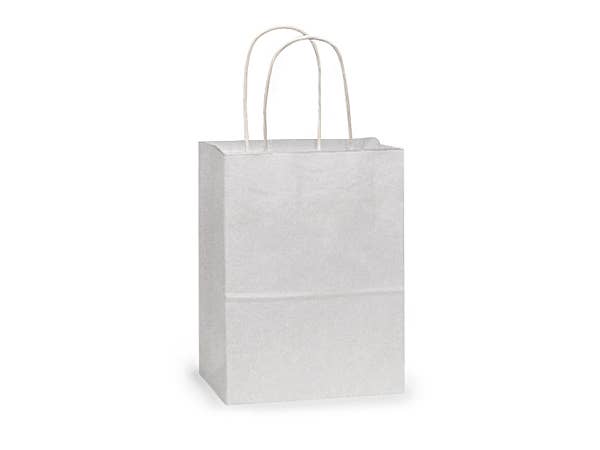 White Kraft Paper Shopping Bags
