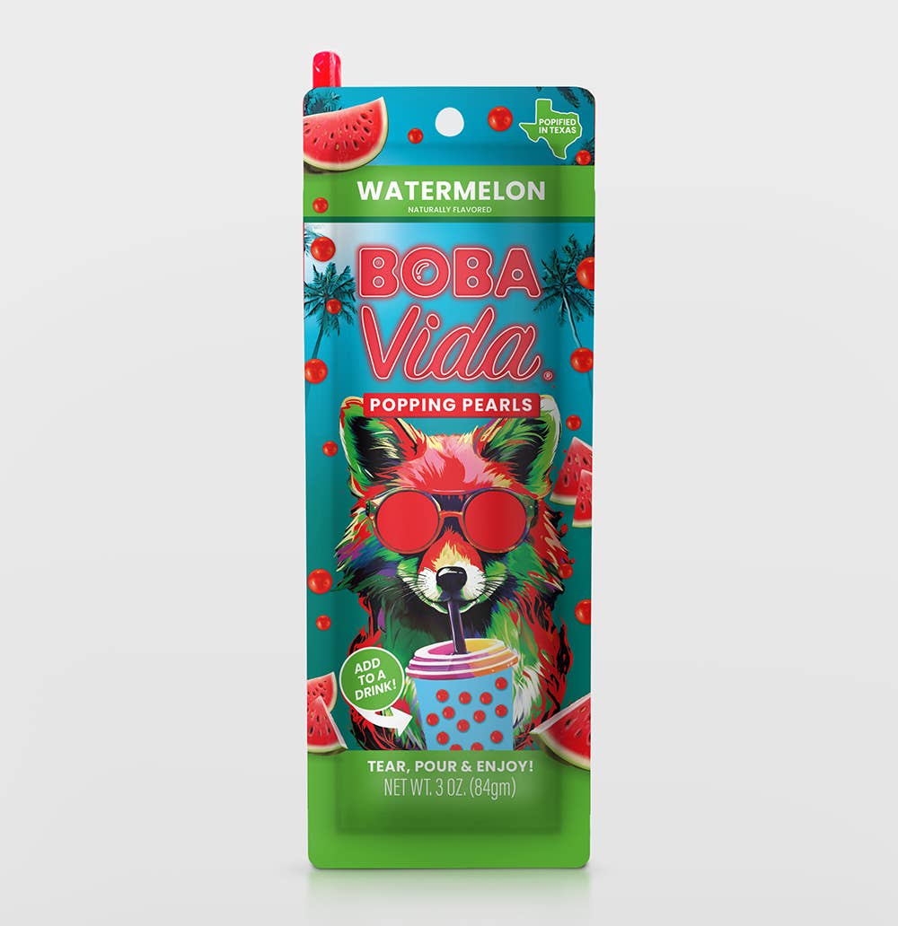 BobaVida Popping Boba -Juicy Watermelon, 10ct