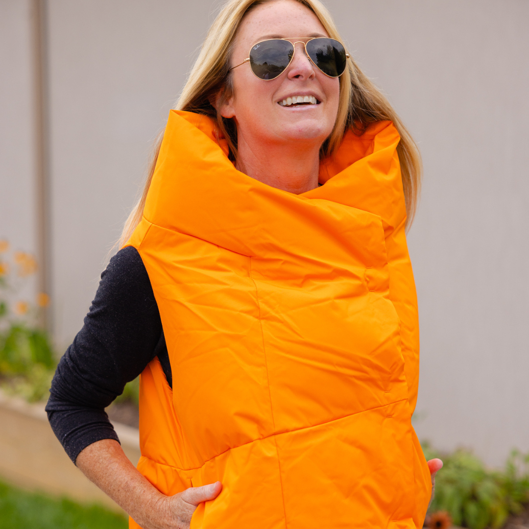 Orange Waterproof Pretty Puffer Vest
