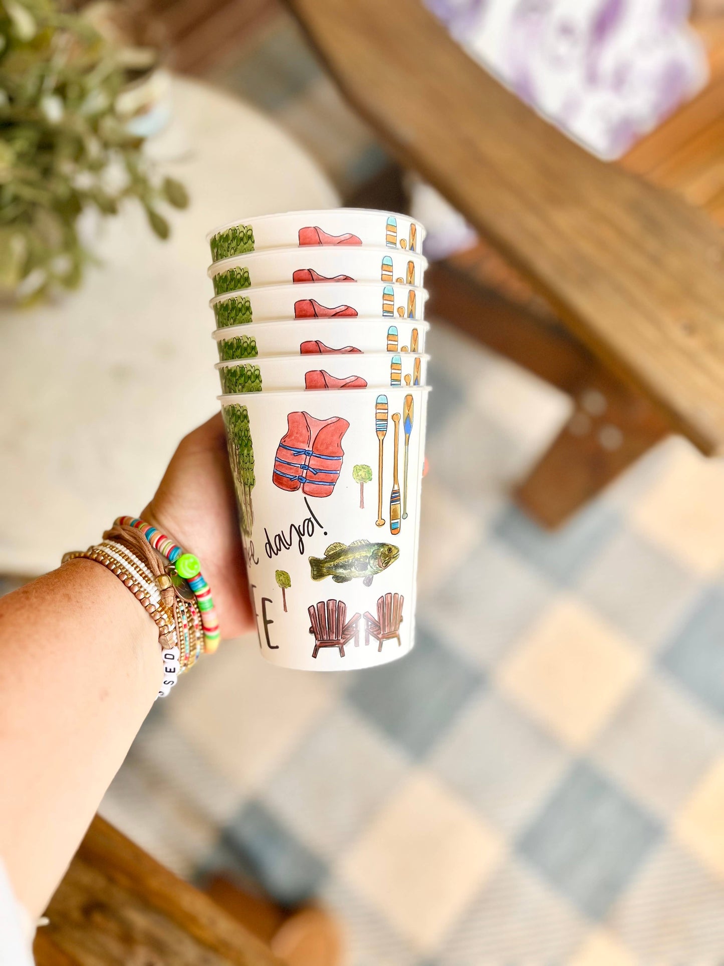 Lake Life Reusable Cups, drinkware