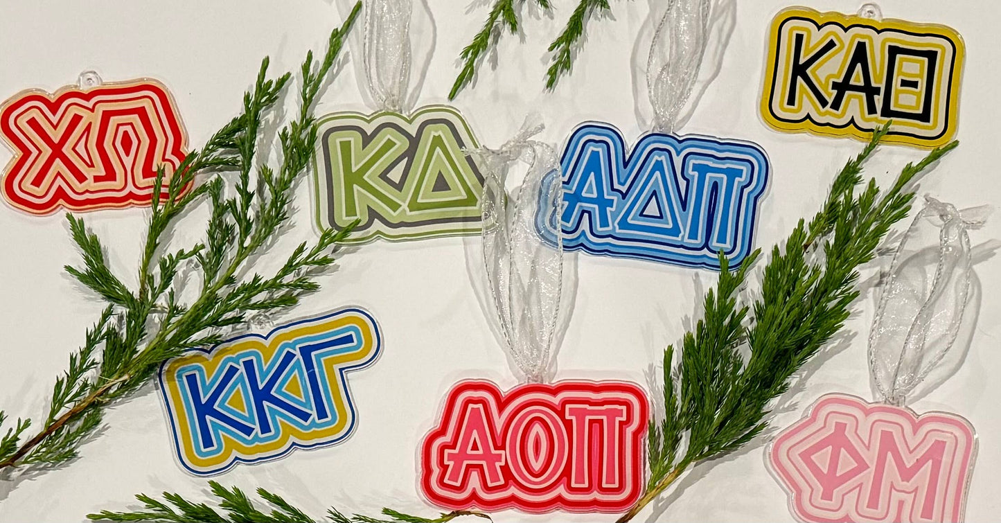 Sorority Acrylic Christmas Ornament