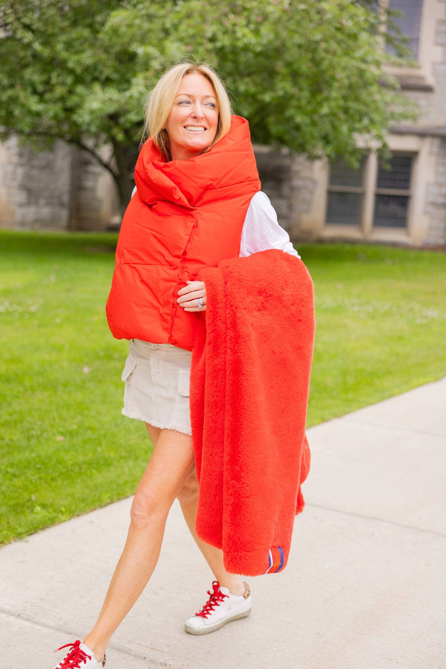 Red Waterproof Pretty Puffer Vest