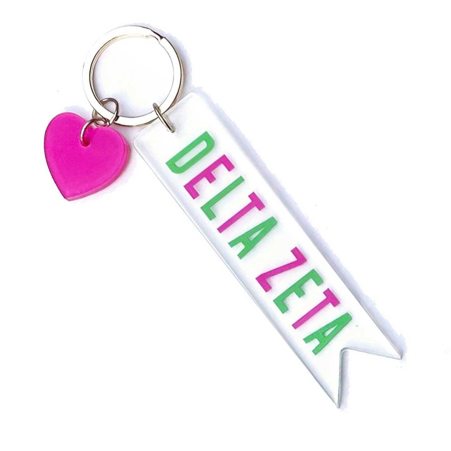 Sorority & Greek Acrylic Heart Keychain