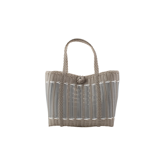 Small, Guadalupe - Putty + Silver Tote