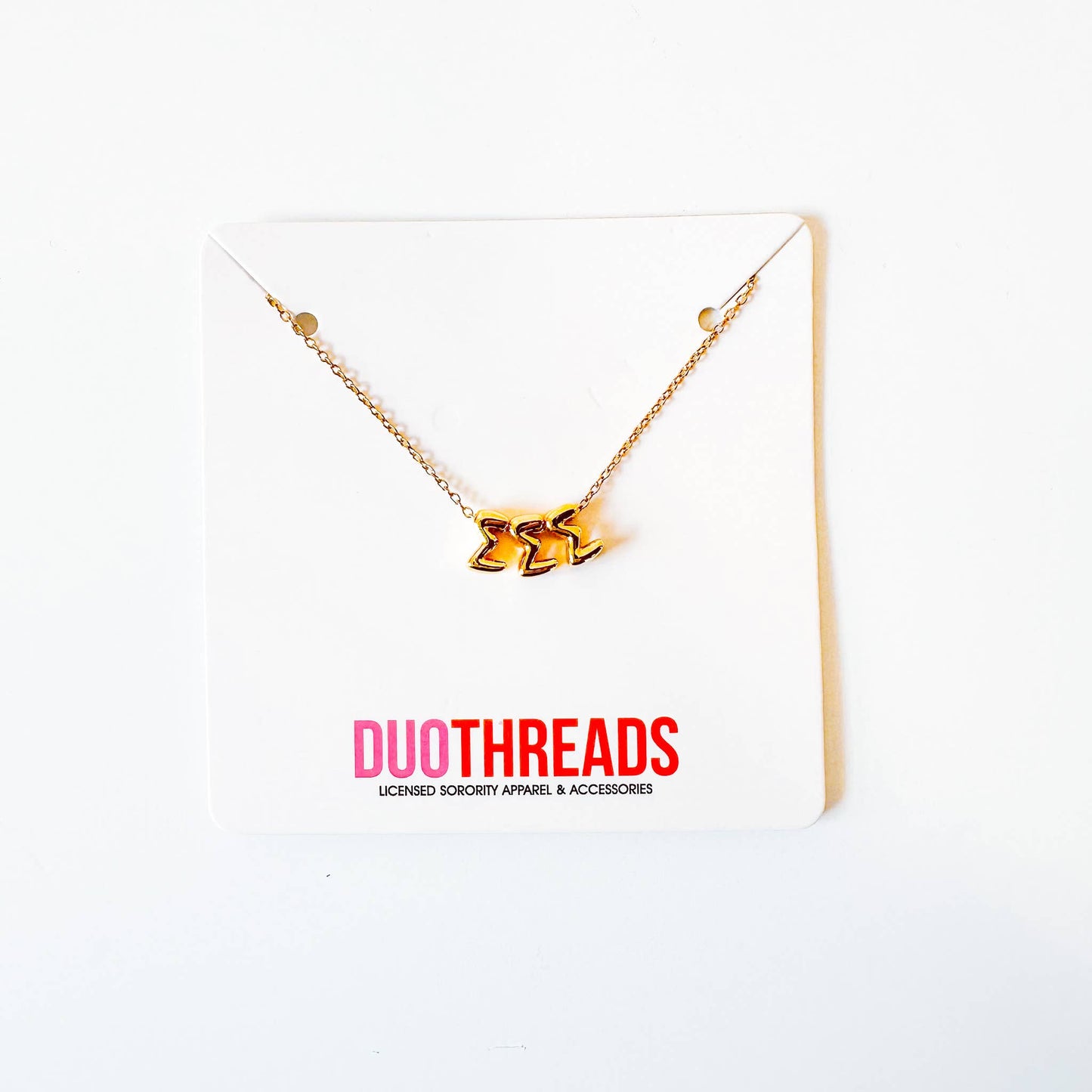 Bubble Letter Sorority Necklace