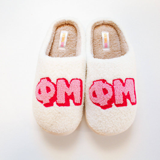 Phi Mu Sorority Slipper Set