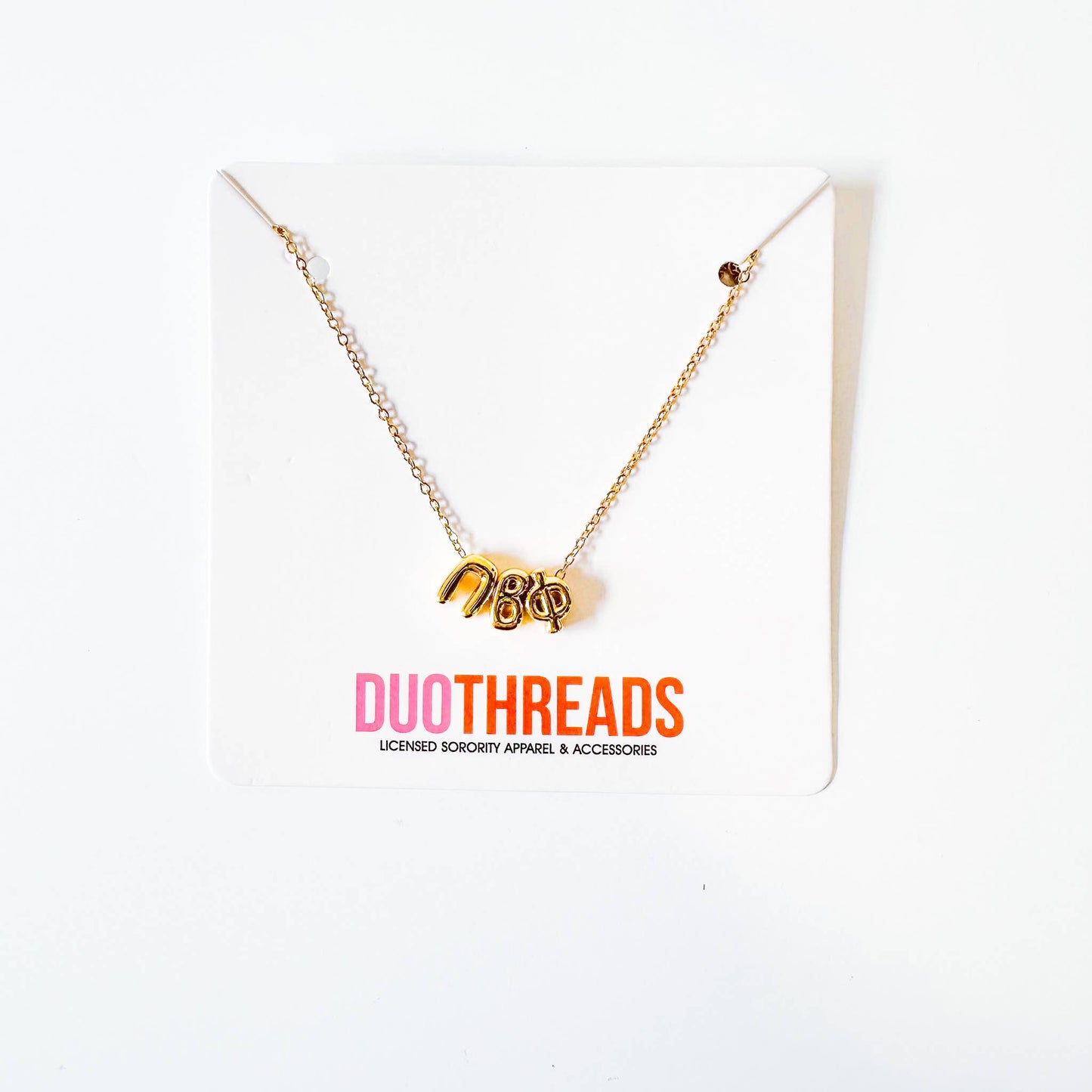 Bubble Letter Sorority Necklace