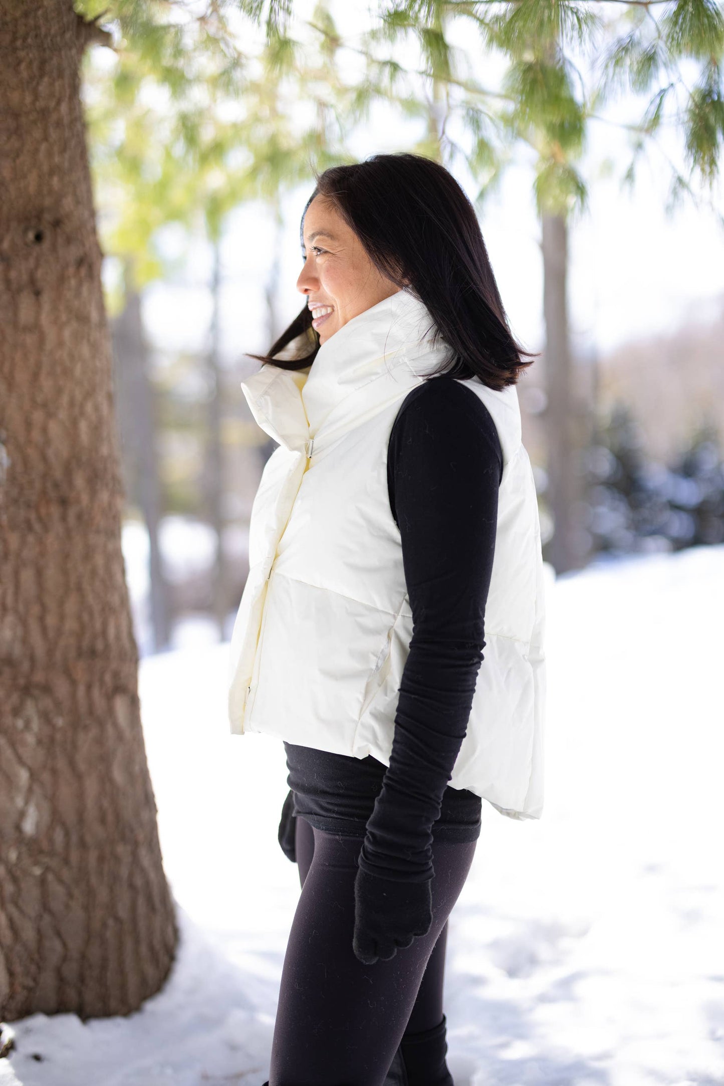 White Waterproof Pretty Puffer Vest