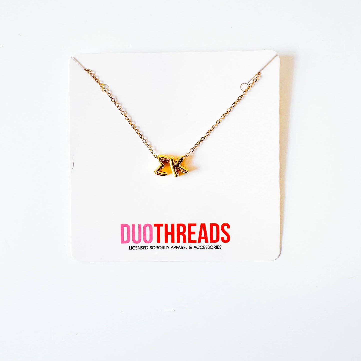 Bubble Letter Sorority Necklace