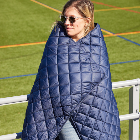 Navy Waterproof Puffer Blanket