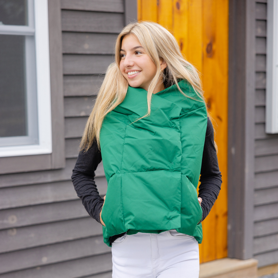 Green Waterproof Puffer Vest