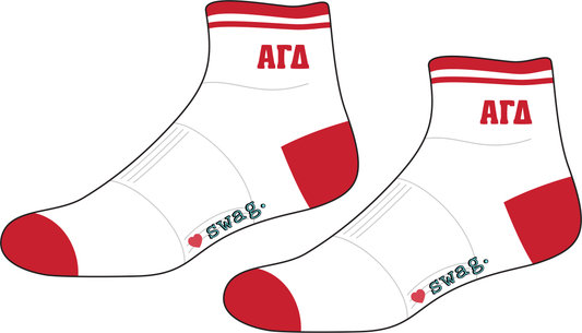 Alpha Gamma Delta Quarter Socks