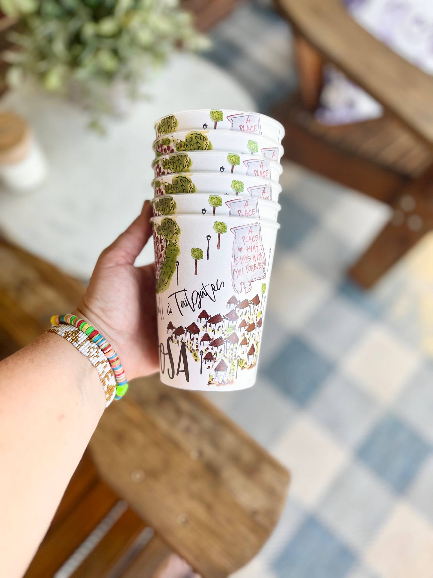 Tuscaloosa Reusable Cups, college tailgating, gifts, alumni