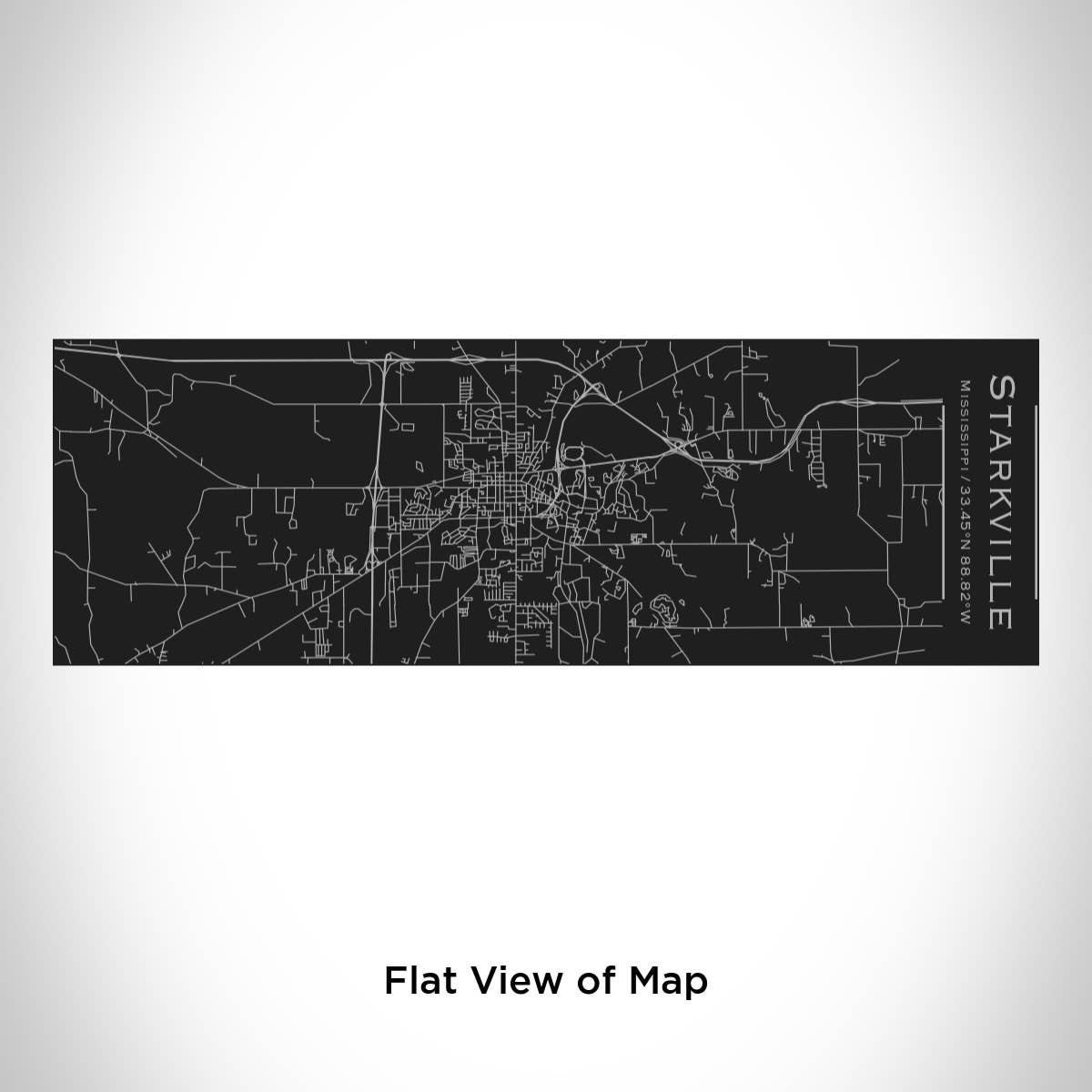 Starkville MS Map Insulated Cup in Matte Black