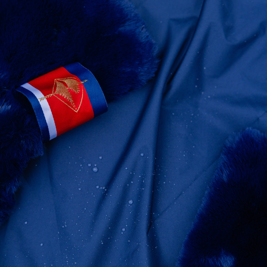 Marine Faux Fur Sporty Long Lap Blanket