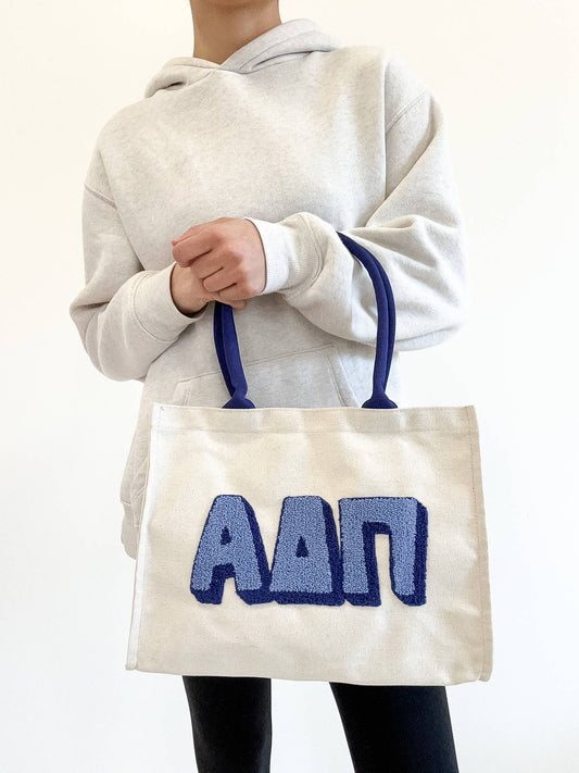 Alpha Delta Pi Chenille Sorority Gift Tote